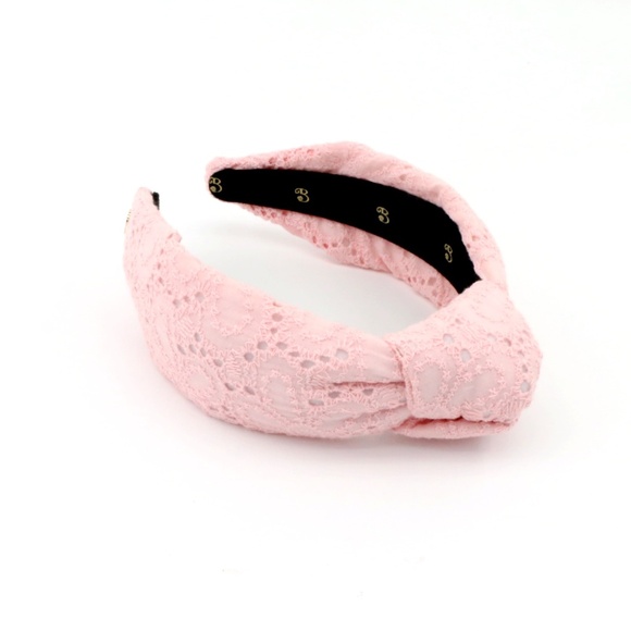552. NEW The Brooke Shade Designer The Pink Flower Eyelet Topknot Headband